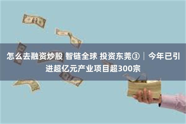 怎么去融资炒股 智链全球 投资东莞③│今年已引进超亿元产业项目超300宗