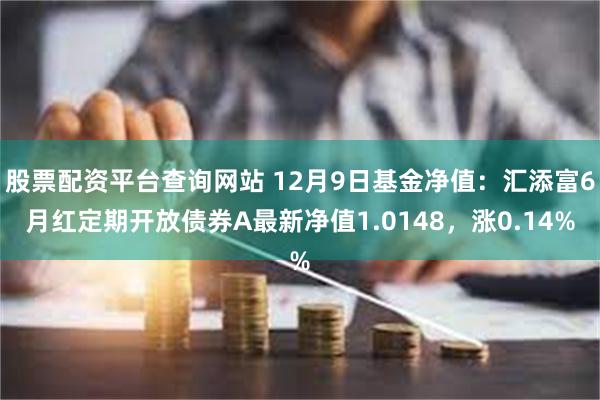 股票配资平台查询网站 12月9日基金净值：汇添富6月红定期开放债券A最新净值1.0148，涨0.14%