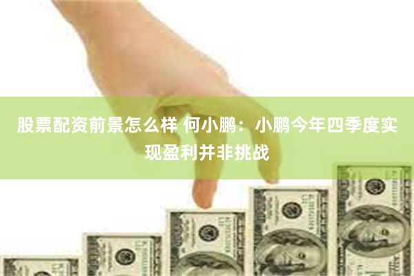 股票配资前景怎么样 何小鹏：小鹏今年四季度实现盈利并非挑战